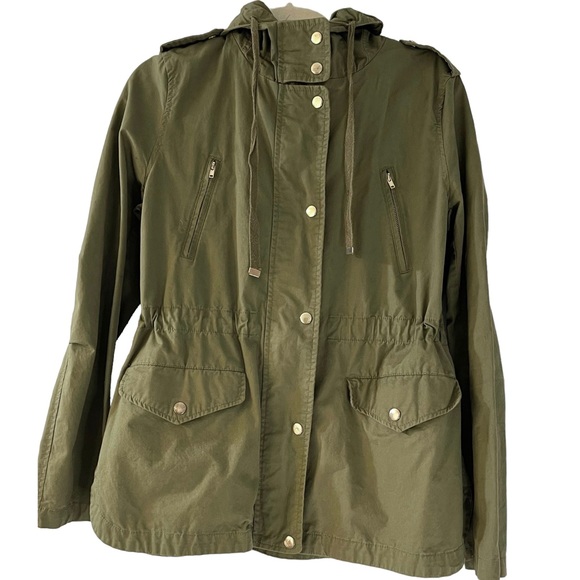🎉HP x 2! ❤️ Love Tree Cotton Army Green Utility Jacket - Picture 6 of 7